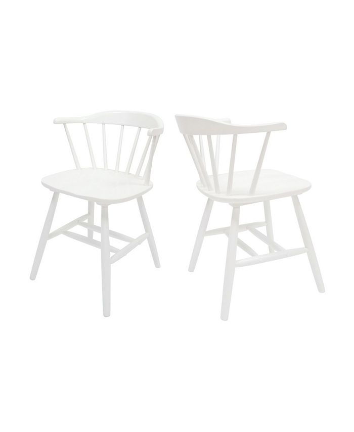 Noble House Ahart Farmhouse Spindle Back Dining Chairs, Set of 2 Macy's