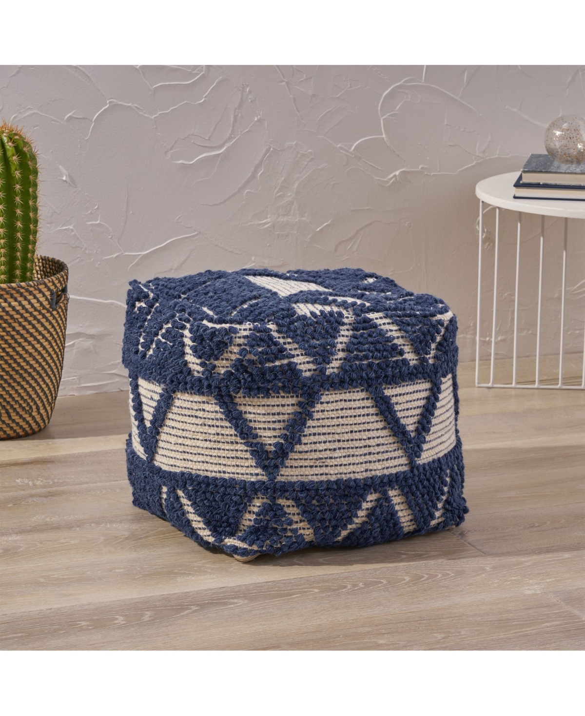 Noble House Azelea Boho Ottoman Pouf