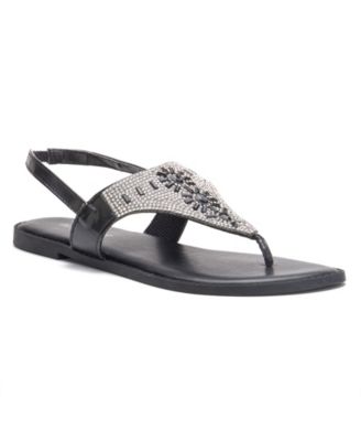 olivia miller rhinestone flip flops