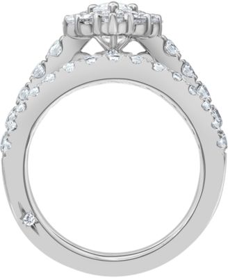 Certified Diamond Pear Halo Bridal Set (2 ct. t.w.) in 18k White, Yellow or Rose Gold