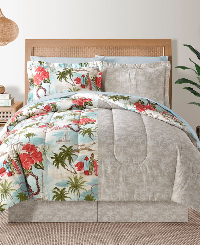 Sunham Fairfield Square Hawaii Multi 8Pc Queen Comforter Set Macy's
