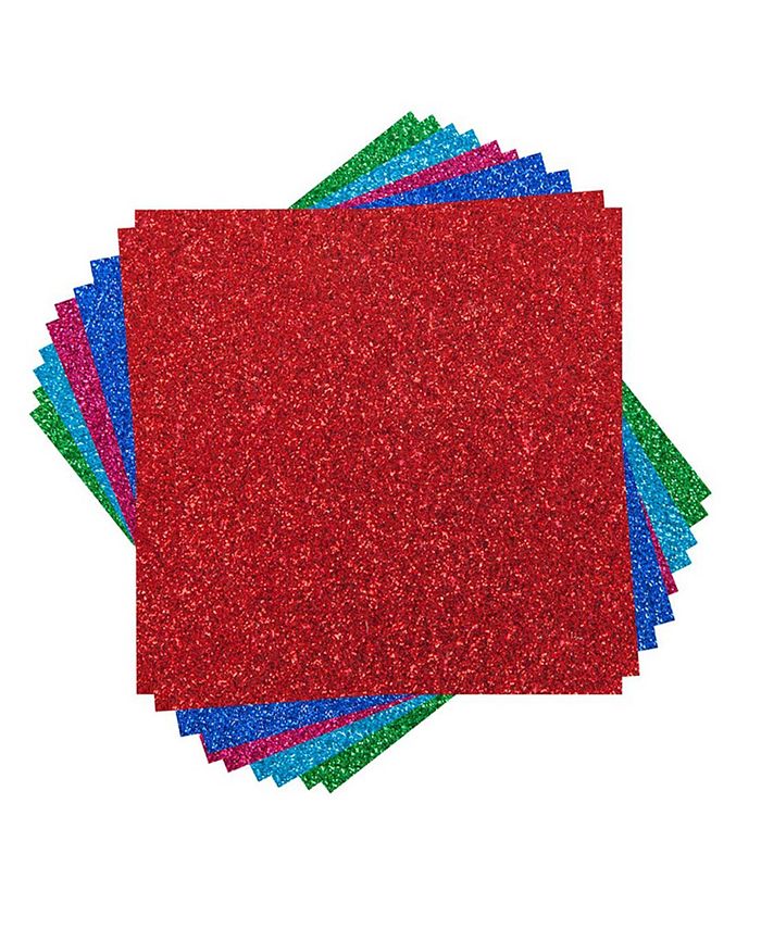 cricut 12" x 12" Bright Glitter Card Stock Sampler Sheets, Pack of 10