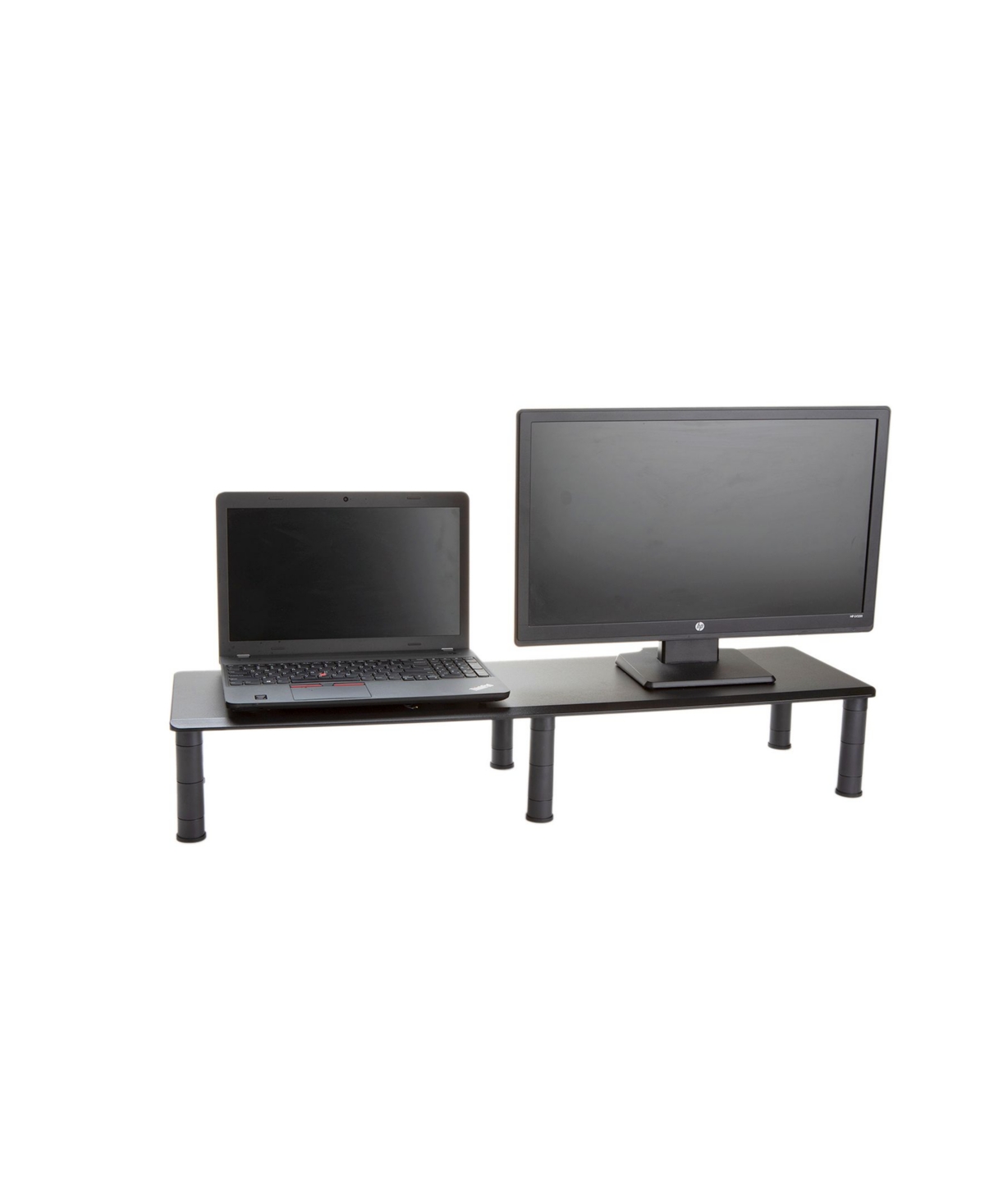 Large Dual Monitor Stand For Computer Screens - Black