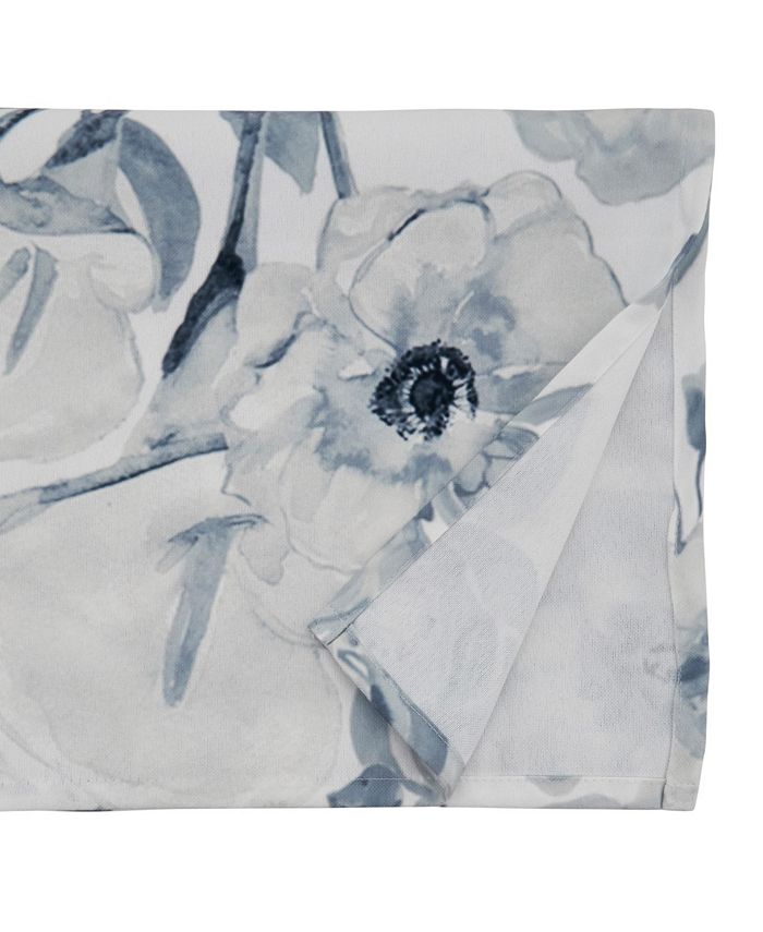 Saro Lifestyle 418.M1672B 16 X 72 In. Rectangular Beautiful Floral Design Linen Table Runner Multi Color