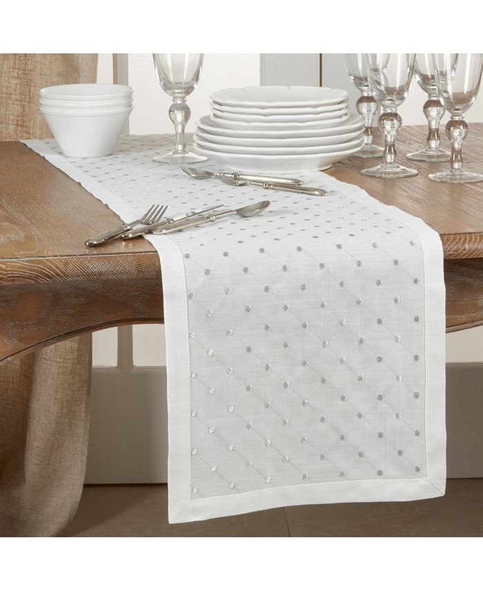 Saro Lifestyle Diamond Embroidered Placemat Set of 4 Macy's