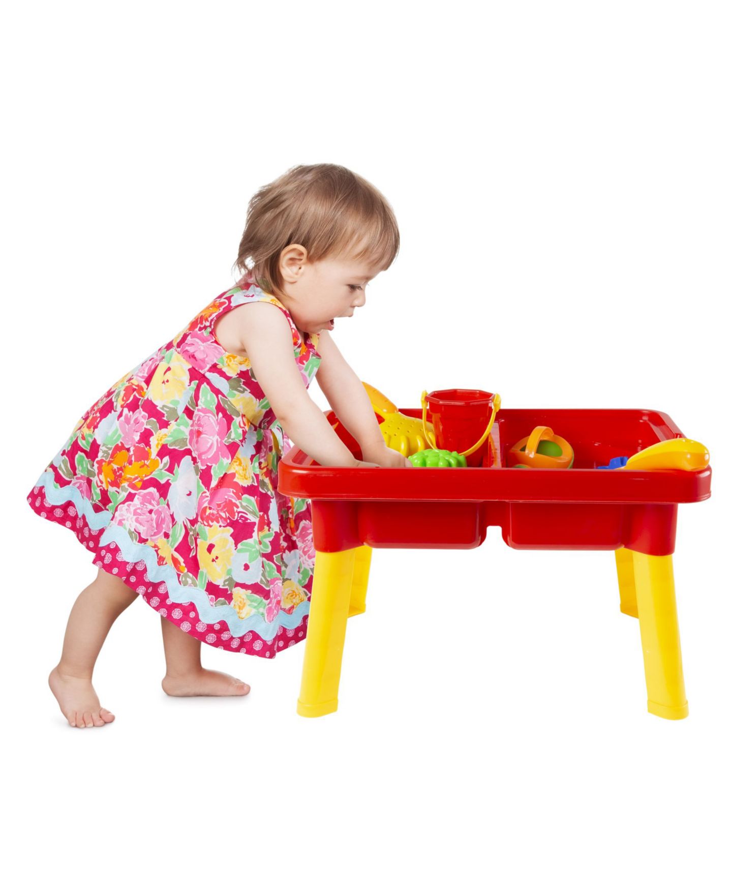 Детские игрушки Trademark Global Hey Play Water Or Sand Sensory Table With Lid, 17.5" x 12.5" x 11", Plastic, 10-Piece Activity Table, Ages 3+ — фото 7