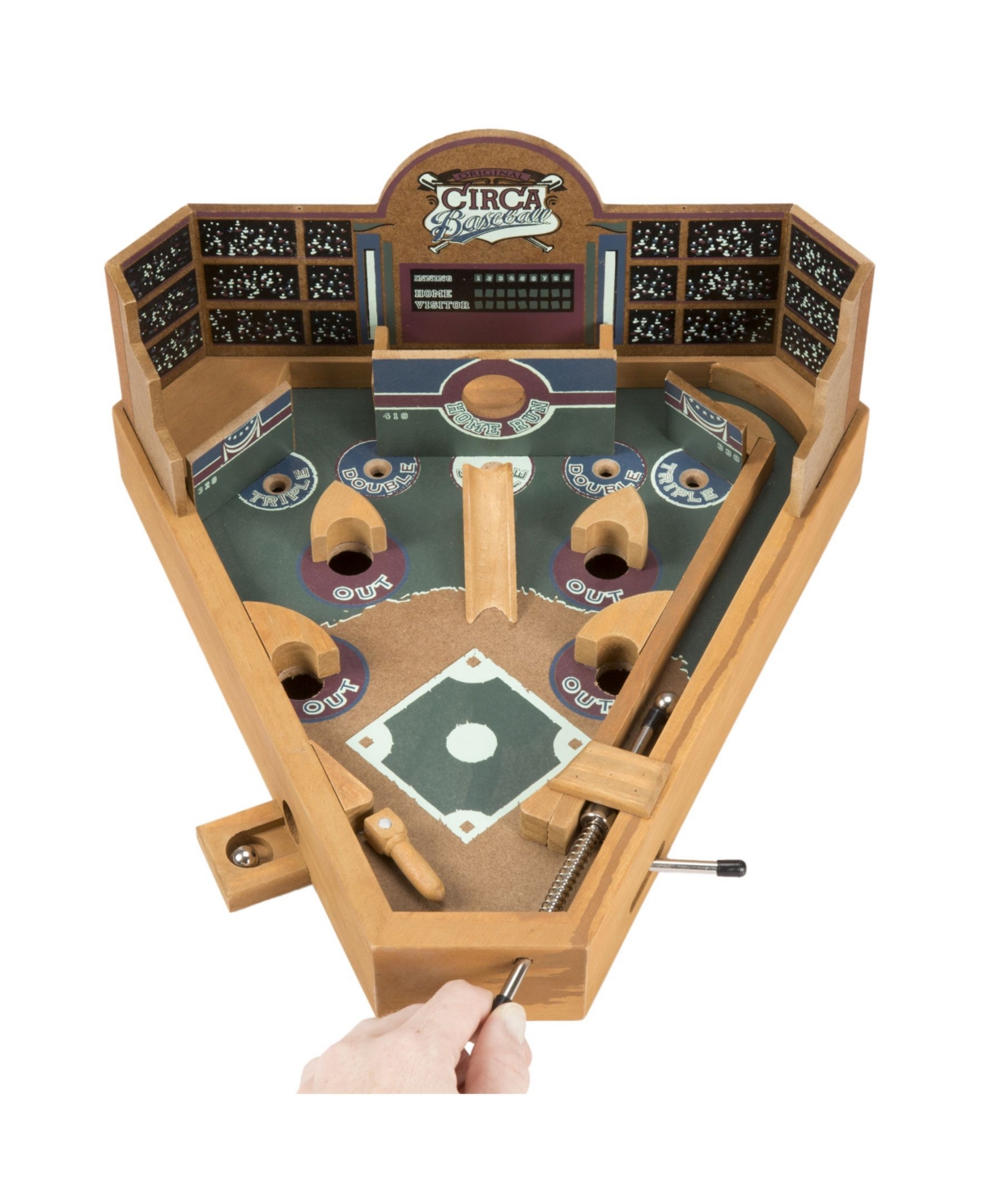 Shop Trademark Global Hey Play Baseball Pinball Tabletop Skill Game In Brown