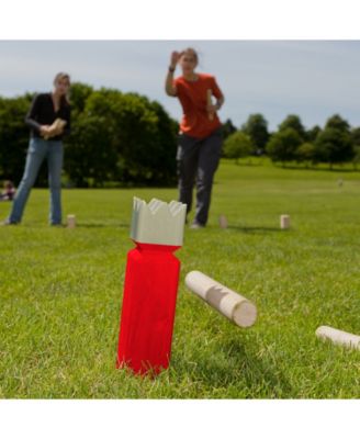 Trademark Global Hey Play Kubb Viking Chess Game - Wood Outdoor Lawn Game Set, Combines Bowling And Horseshoes, Strategic Party Fun For Adults, Families Or Kids