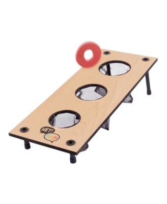 Hey Play 2-In-1 Washer Pitch And Beanbag Toss Set - Indoor Or Outdoor Wooden Classic Team Backyard And Tailgate Party Games For Kids And Adults