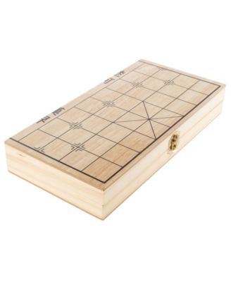Trademark Global Hey Play Chinese Chess - Wooden Beginner’S Traditional Tabletop Strategy And Skill Board Game For Two Players With Folding Board