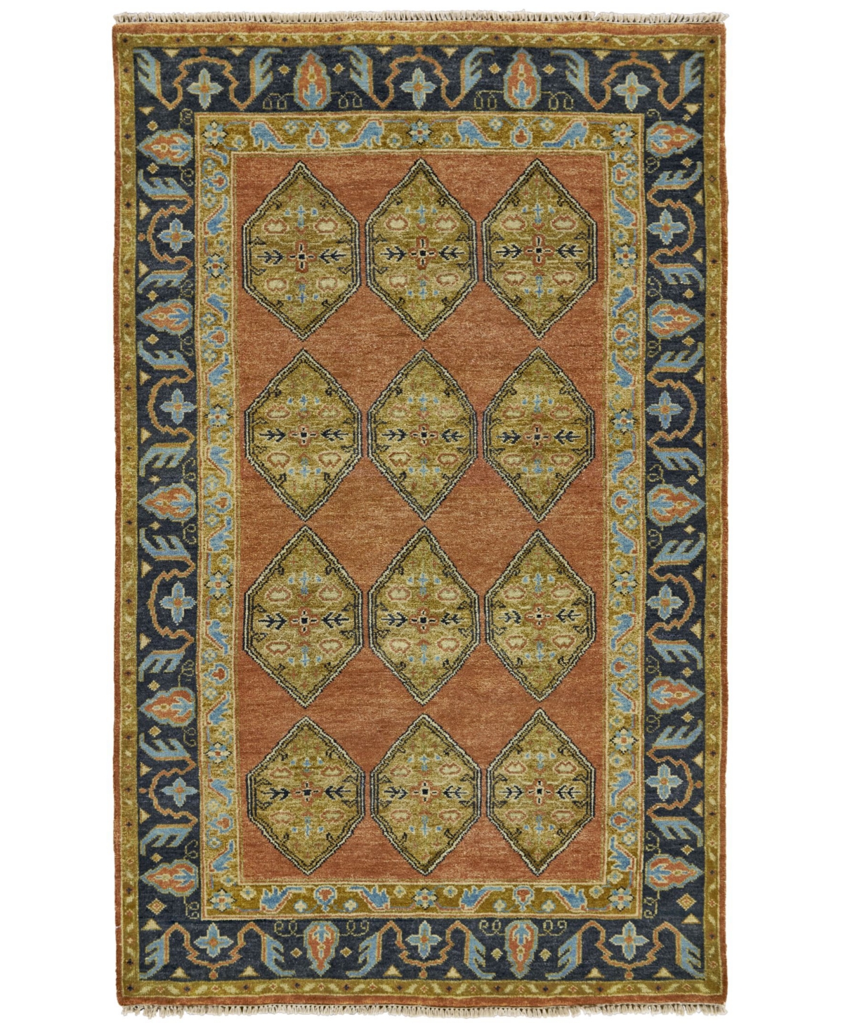 Feizy Laura R6111 Rust 7'9in x 9'9in Area Rug - Rust