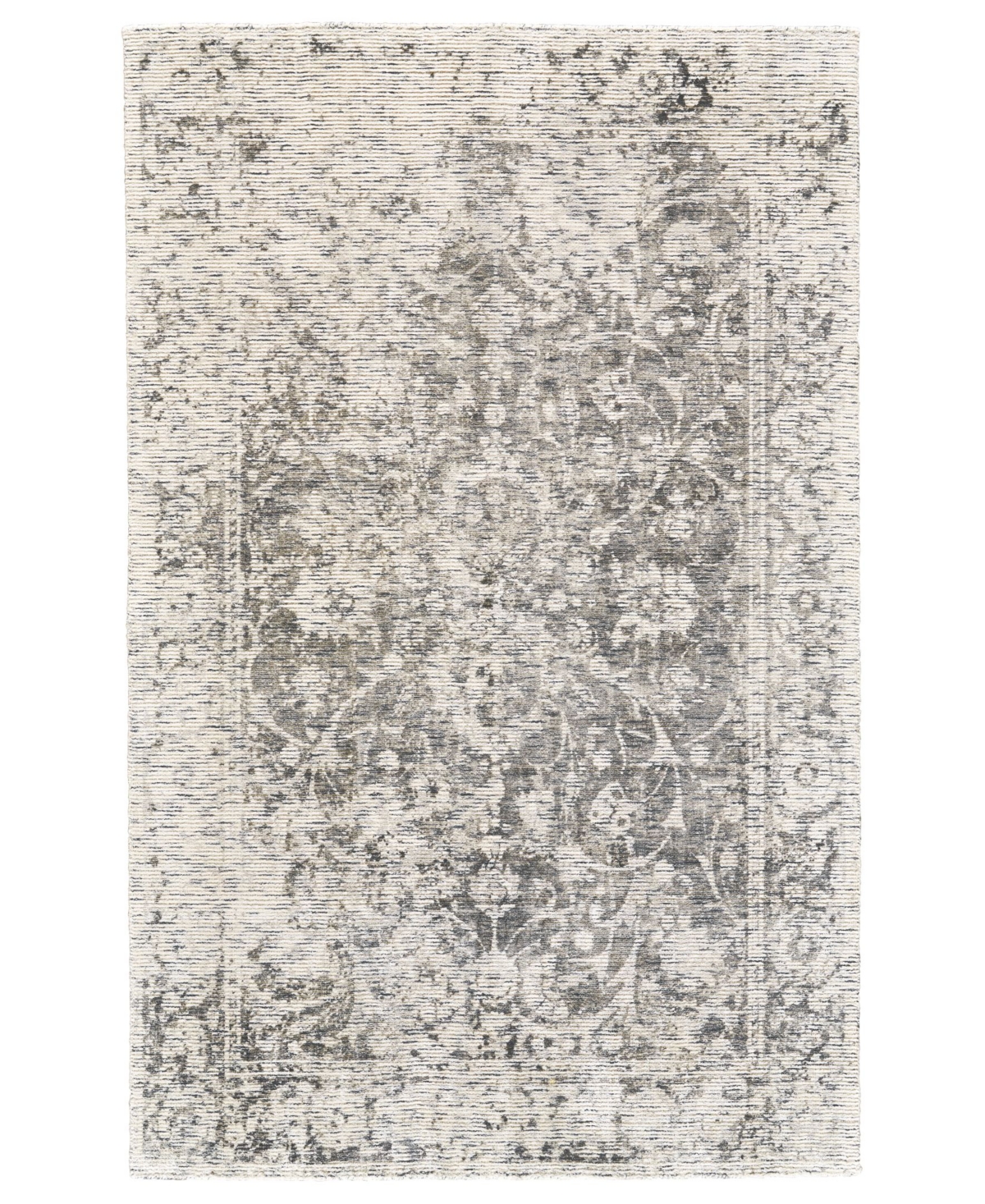 Feizy Sofia R8685 Gray 5' x 8' Area Rug - Gray