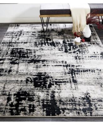 Micah R3339 Black 6'7" x 9'6" Area Rug