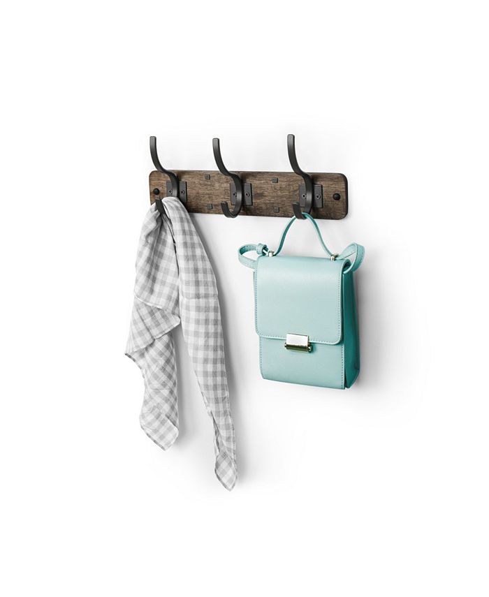 Spectrum Richmond Wall Mount 3-Hook Wood Rack - Macy's