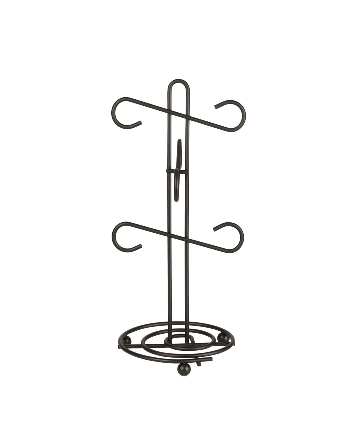 Scroll 6-Mug Holder - Black