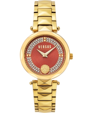 image of Versus by Versace Women-s Covent Garden Petite Gold-Tone Stainless Steel Bracelet Watch 32mm