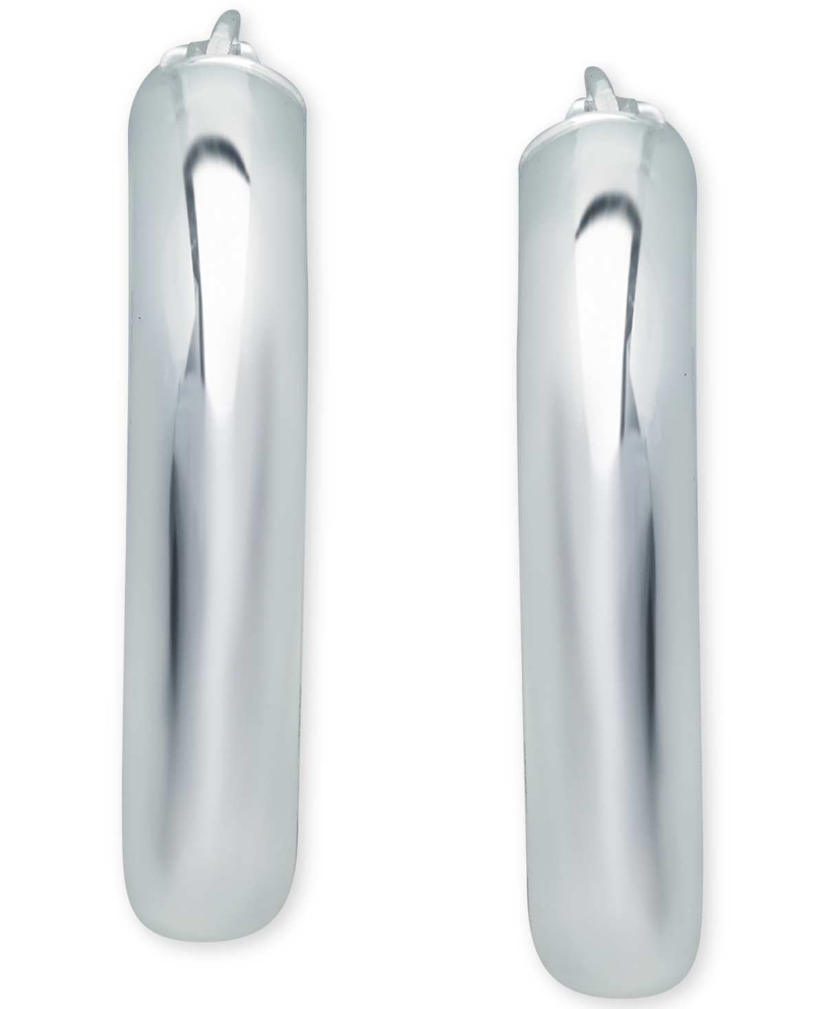 Giani Bernini Polished Hoop Earrings  25mm, Created for Macy's - Sterling Silver