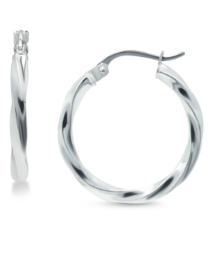 image of Giani Bernini Small Twist Hoop Earrings in Sterling Silver, 3/4