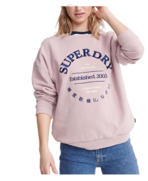 image of Superdry Applique Serif Crew Sweatshirt