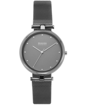 image of Skagen Women-s Tanja Gunmetal Stainless Steel Mesh Watch 36mm
