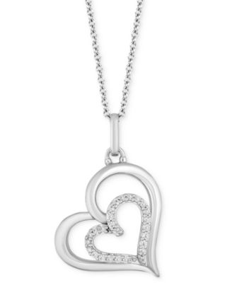 hallmark double heart necklace