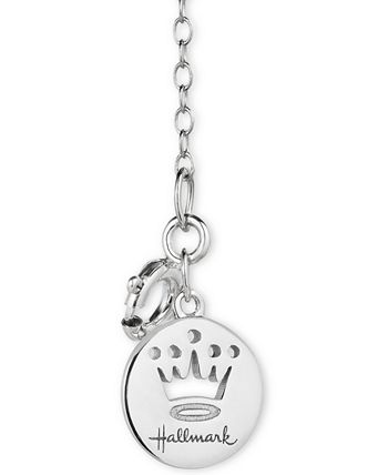 Hallmark Diamonds - Diamond Heart Family Tree Pendant Necklace (1/10 ct. t.w.) in Sterling Silver & 14k Gold, 16" + 2" extender