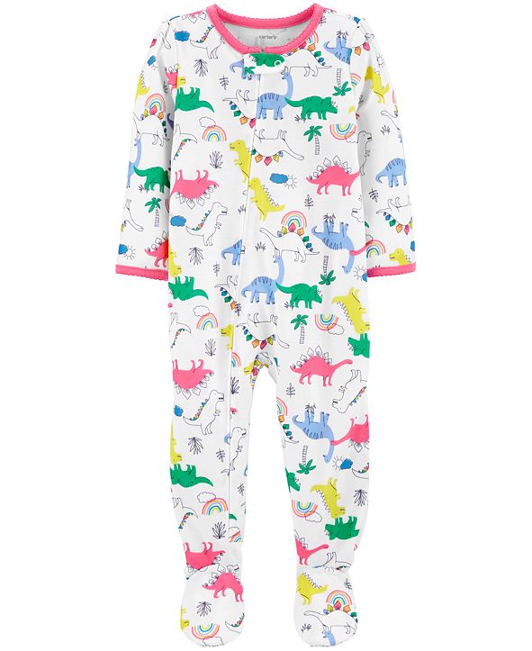 Carter's Toddler Girls 1Pc. DinosaurPrint Footed Pajamas & Reviews Pajamas Kids Macy's
