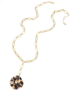 image of Trifari 14K Gold-Plated Flower Lariat Necklace
