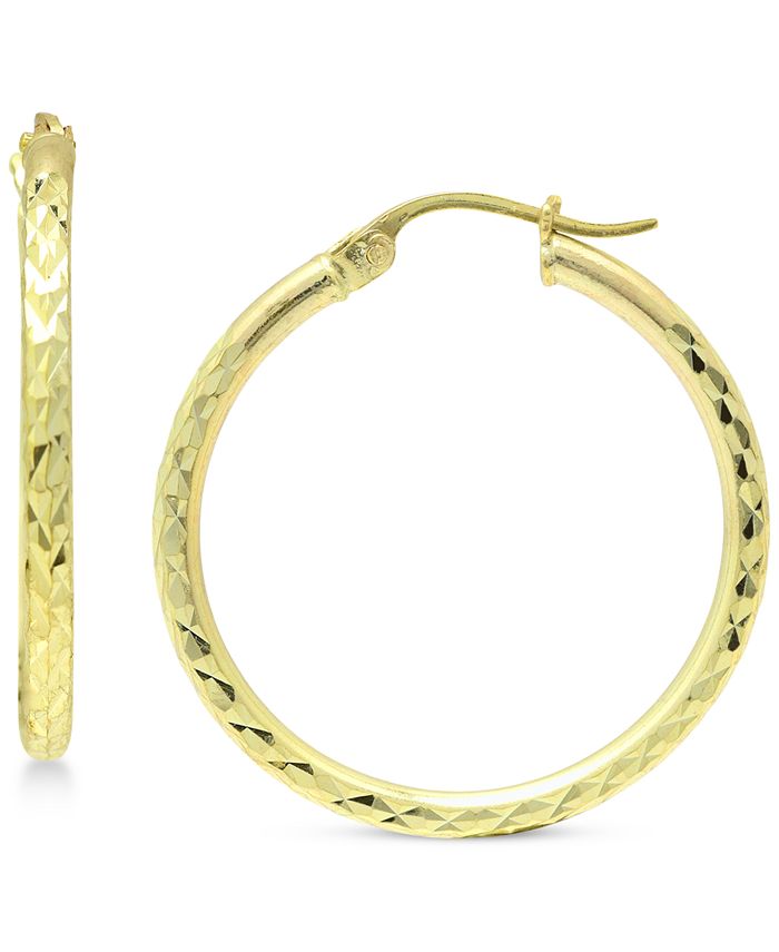 Giani Bernini - Small Hoop Earrings in 18k Gold-Plated Sterling Silver, 3/4"