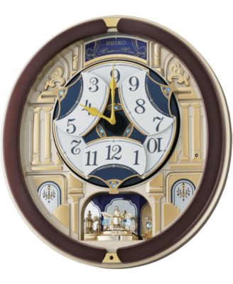 Melodies in Motion Wood-Tone Wall Clock