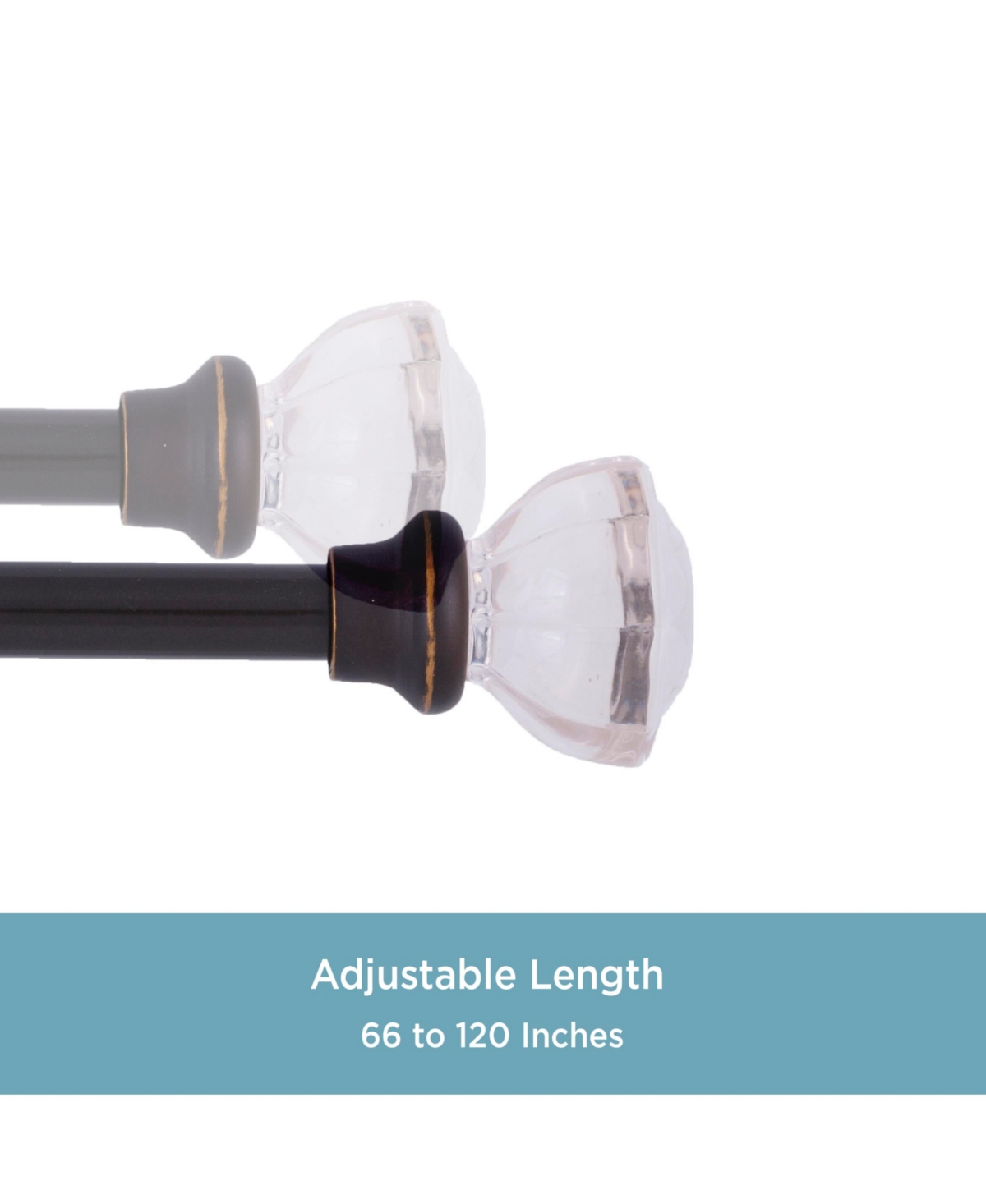 Kenney Mashapee 1" Premium Decorative Window Curtain Rod