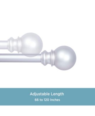 Bryce Decorative Curtain Rod with Finials for Medium to Large Windows – Stylish Satin Nickel Design