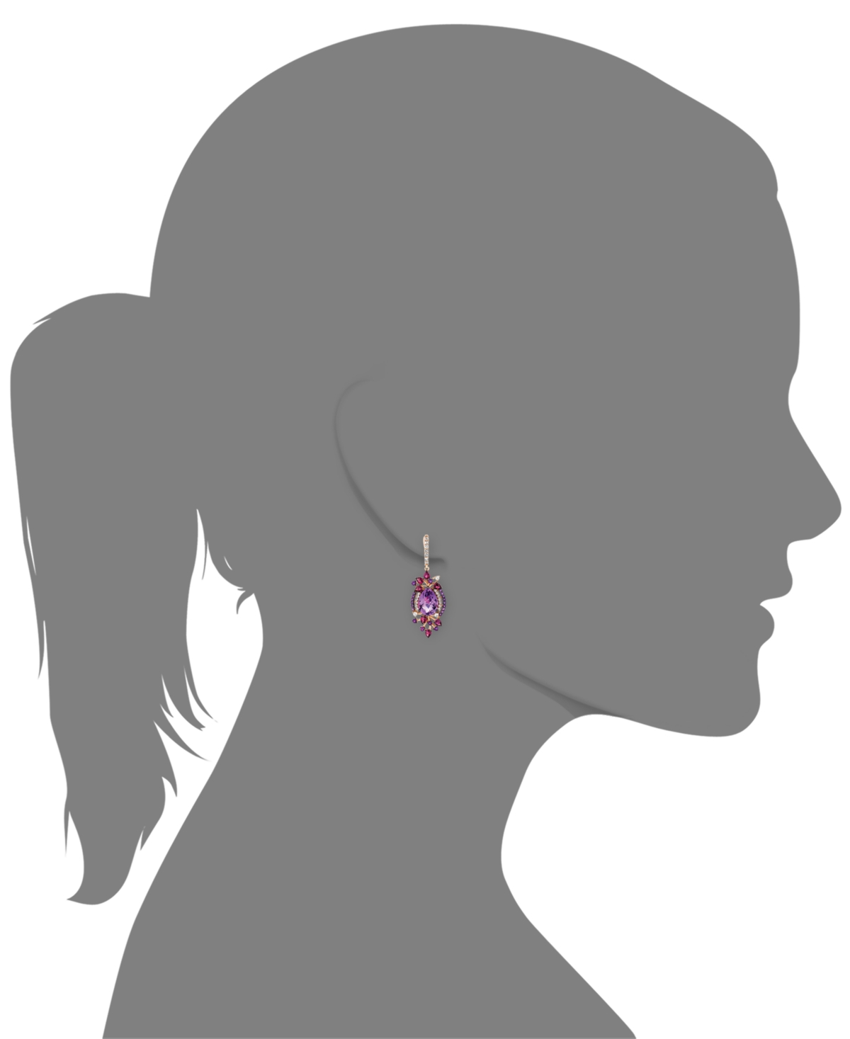Le Vian Crazy Collection Multi-Stone Drop Earrings in 14k Strawberry Rose Gold (13-1/2 ct. t.w.)