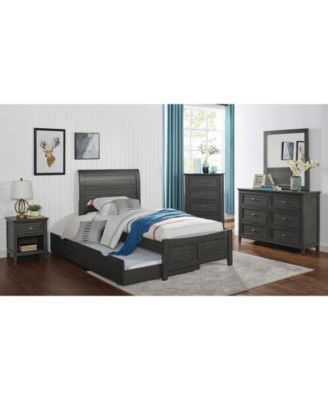 Sparta Sleigh Full Bed with Headboard