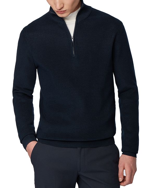 Hugo Boss BOSS Men's Icarlo Dark Blue Sweater & Reviews - Sweaters ...