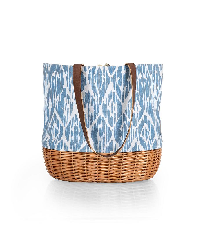 Oniva Picnic Time Coronado Canvas and Willow Basket Tote Macy's