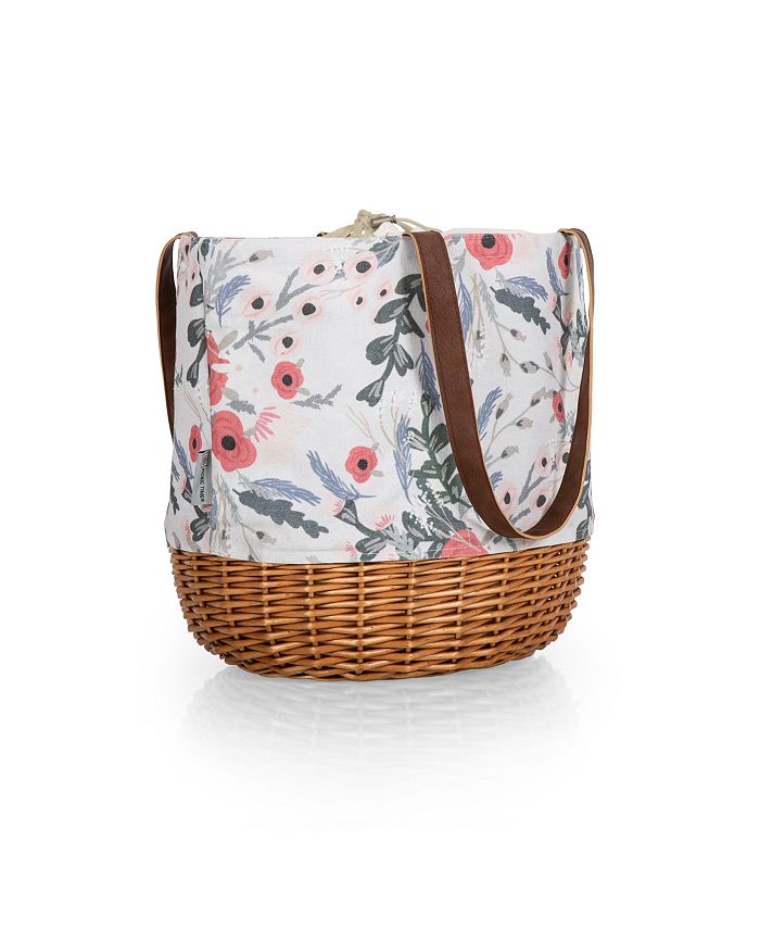 Picnic Time Coronado Canvas and Willow Basket Tote Macy's