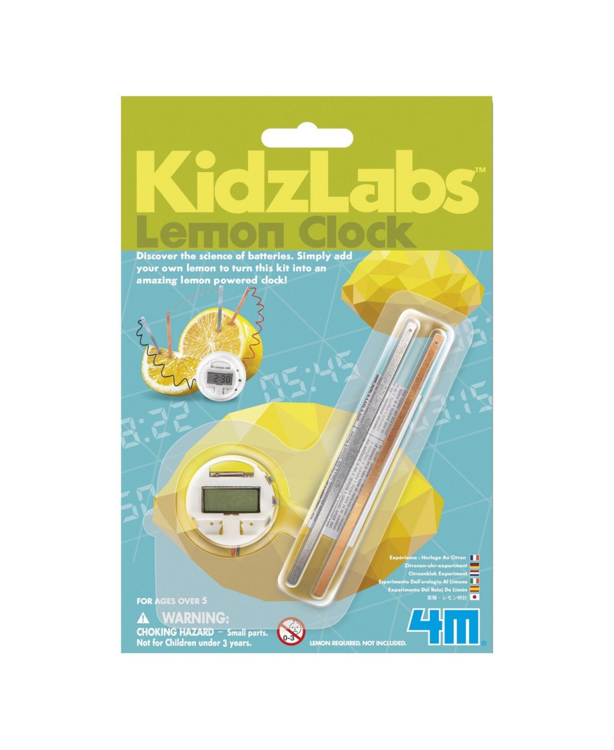 Redbox 4m Kids Labs Lemon Clock Science Kit In Multi