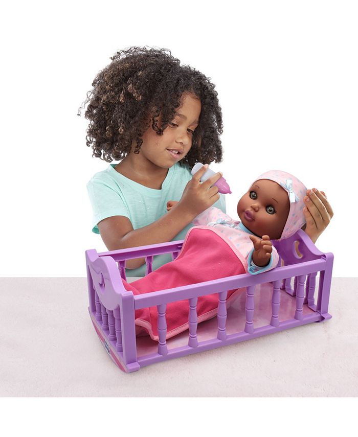 Redbox Baby Magic Crib Time Fun Play Set with Toy Baby Doll Makes 6