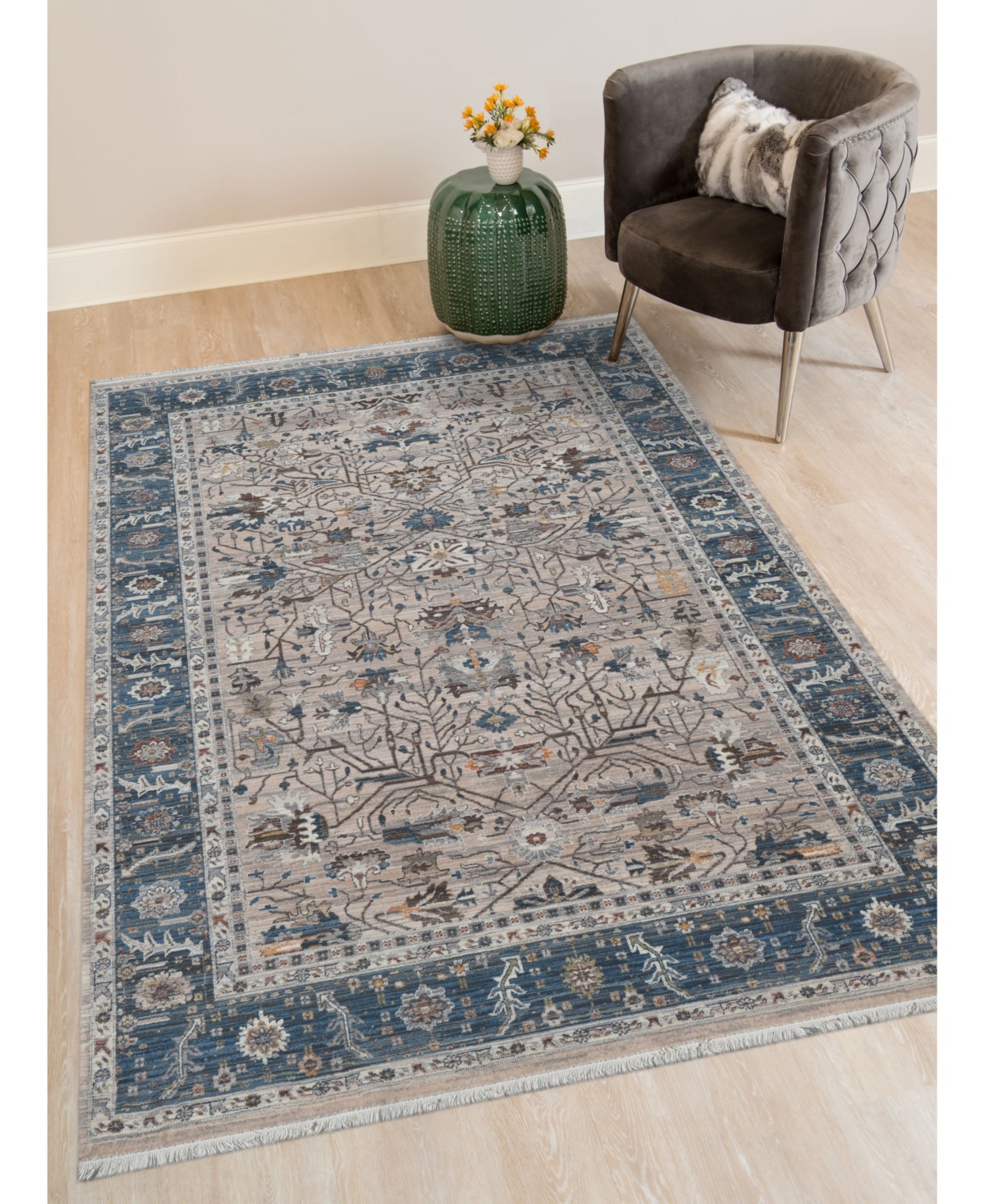 Amer Rugs Arcadia Arc-4Navy Area Rug -Navy