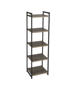 Household Essentials Household Essential Ashwood 5-shelf Storage Tower In Brown