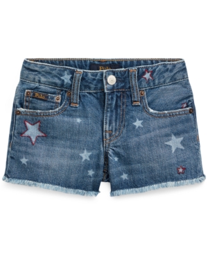 Polo Ralph Lauren Little Girls Star Cotton Denim Shorts