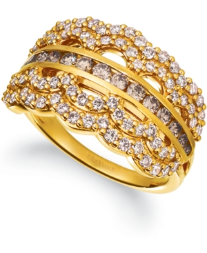 image of Le Vian Chocolate Diamond (3/8 ct. t.w.) & Nude Diamond (5/8 ct. t.w.) Ring in 14k Gold