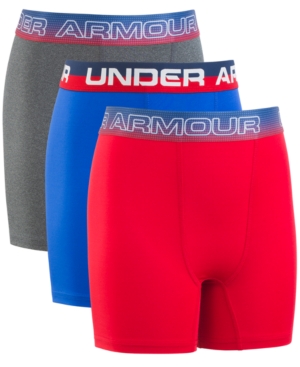 image of Under Armour Big Boys 3-Pack Stars Performance Boxer Briefs