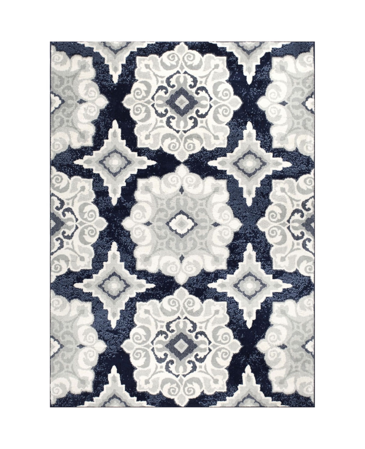 Global Rug Designs Haven Hav11 Navy 7'10in x 10'5in Area Rug - Navy