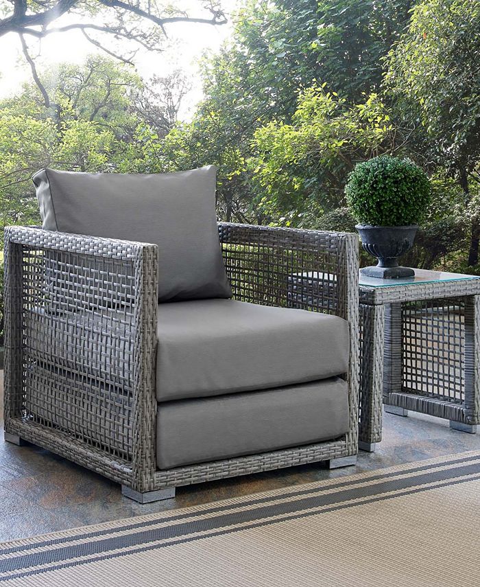 Modway Aura Rattan Outdoor Patio Armchair Macy's