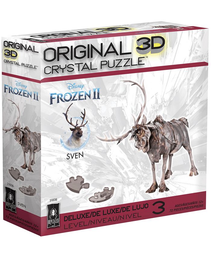 Bepuzzled Sven The Reindeer Frozen Deluxe Original 3D Deluxe Licensed Crystal Puzzle Fun Yet challenging Brain Teaser That Will Test Your Skills and Imagination for Ages 12+ 