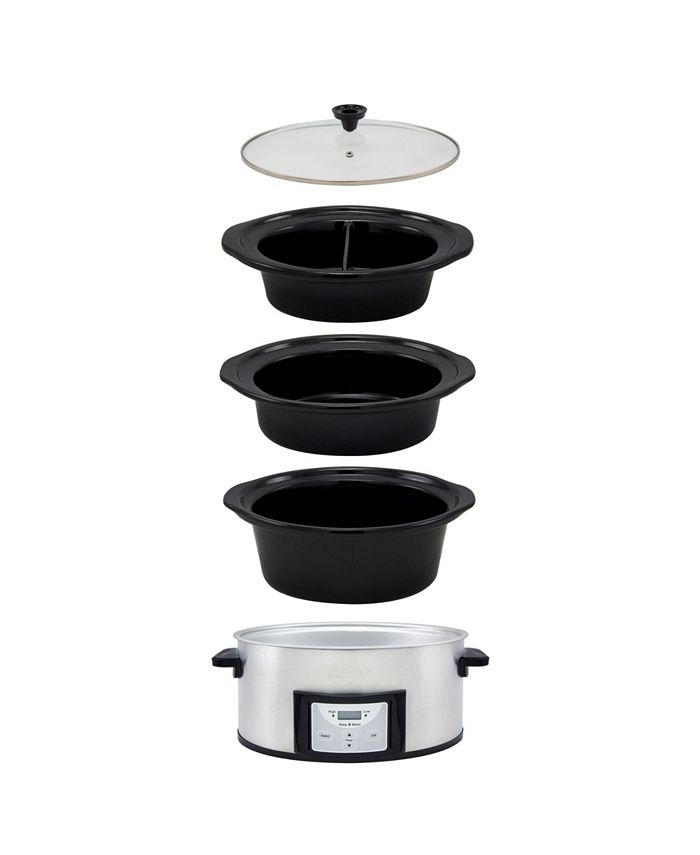 HomeCraft Nesco MC625 PickAPot Stainless Steel Digital Slow Cooker