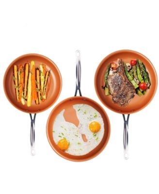 Gotham Steel - GOTHAM STEEL 3PC ROUND FRYING PAN SET