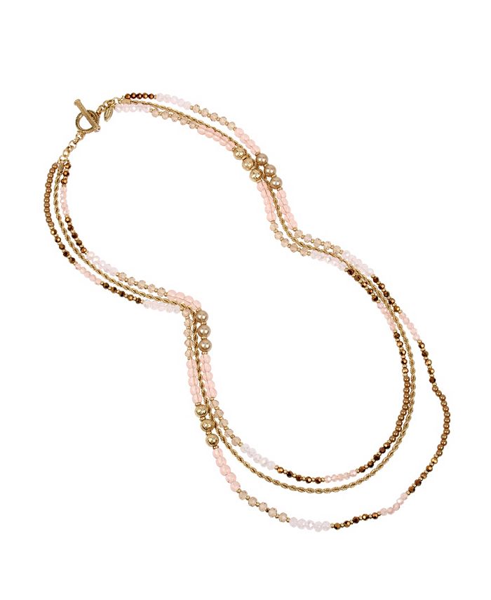 MIRIAM HASKELL New York Imitation Pearl Bead Layered Long Necklace - Macy's